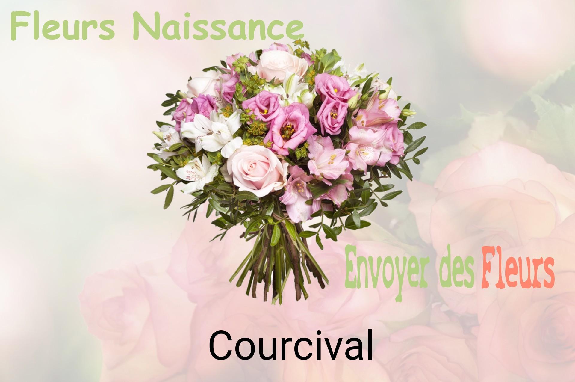 Bouquet de fleurs de naissance livré à Courcival